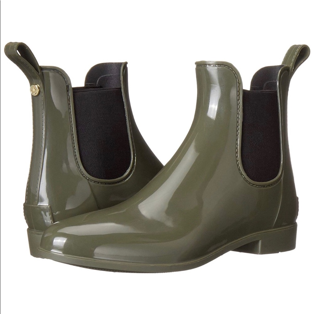 Sam Edelman Tinsley Rain Boots, Moss Green, Size 9
